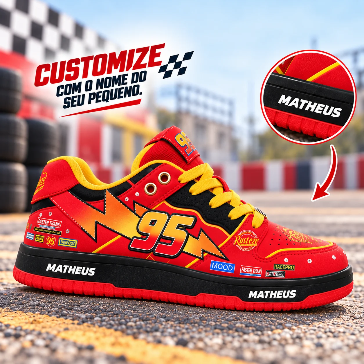Turbo95© – Tênis Infantil Radical | Nome Personalizado — imagem 5