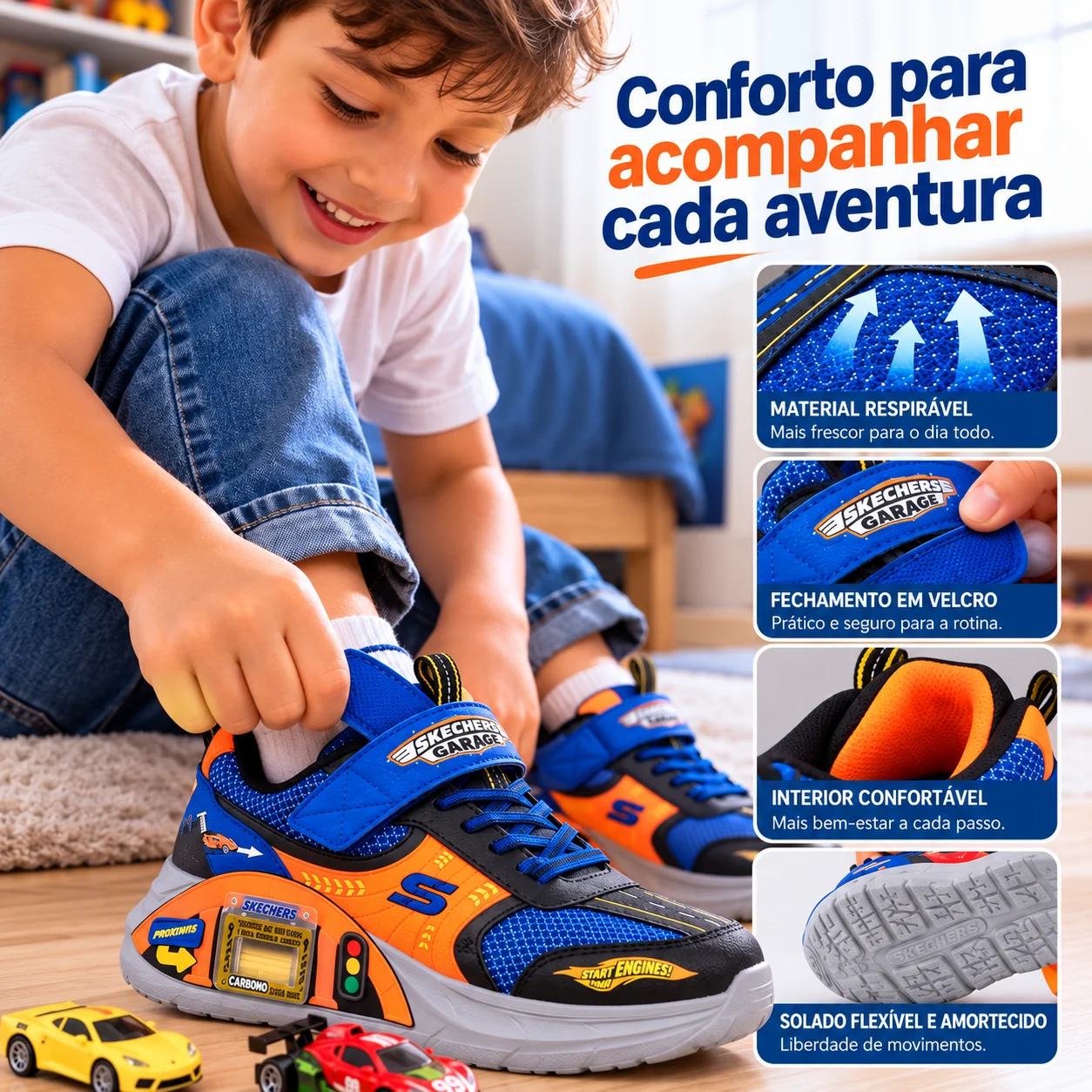 TurboPé© – Tênis com Garagem de Carrinho + Pista Radical — imagem 5