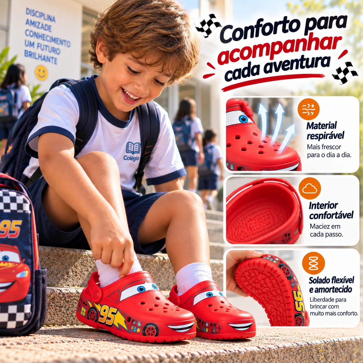 TurboCrocs™ – Calçado Infantil Radical | Nome Personalizado + LEDs Removíveis — imagem 4