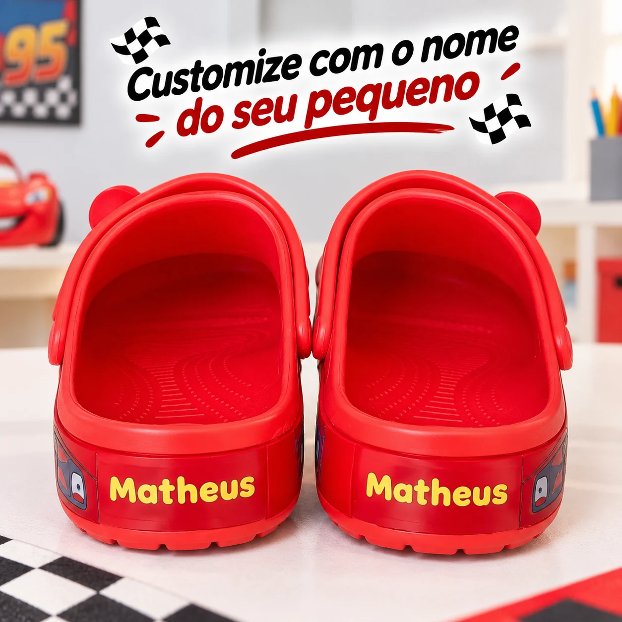 TurboCrocs™ – Calçado Infantil Radical | Nome Personalizado + LEDs Removíveis — imagem 5