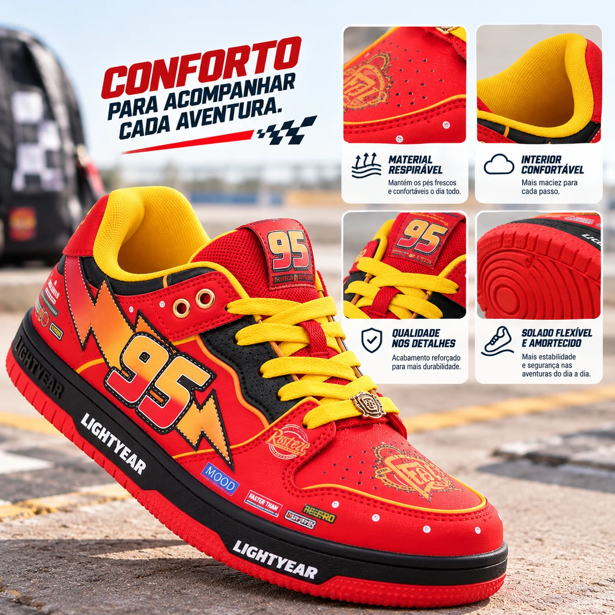 Turbo95© – Tênis Infantil Radical | Nome Personalizado — imagem 4