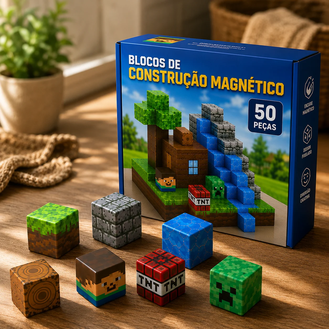 Magnetic Blocks™ - Blocos Magnéticos De Construção - 100 á 150 peças — imagem 3