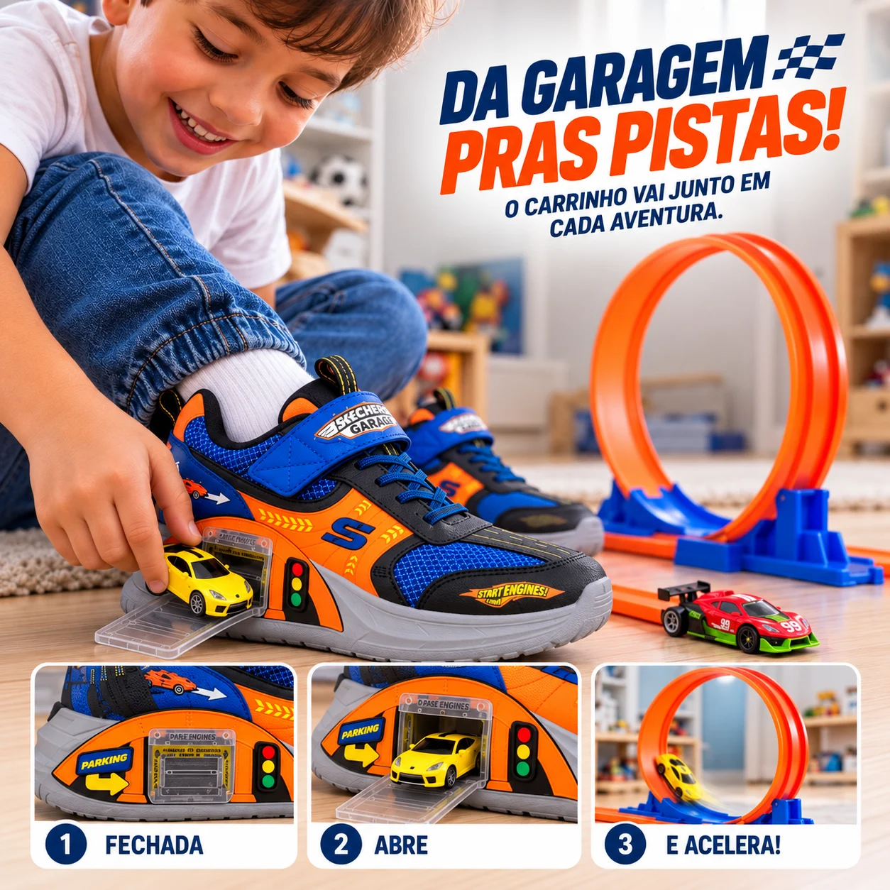 TurboPé© – Tênis com Garagem de Carrinho + Pista Radical — imagem 7