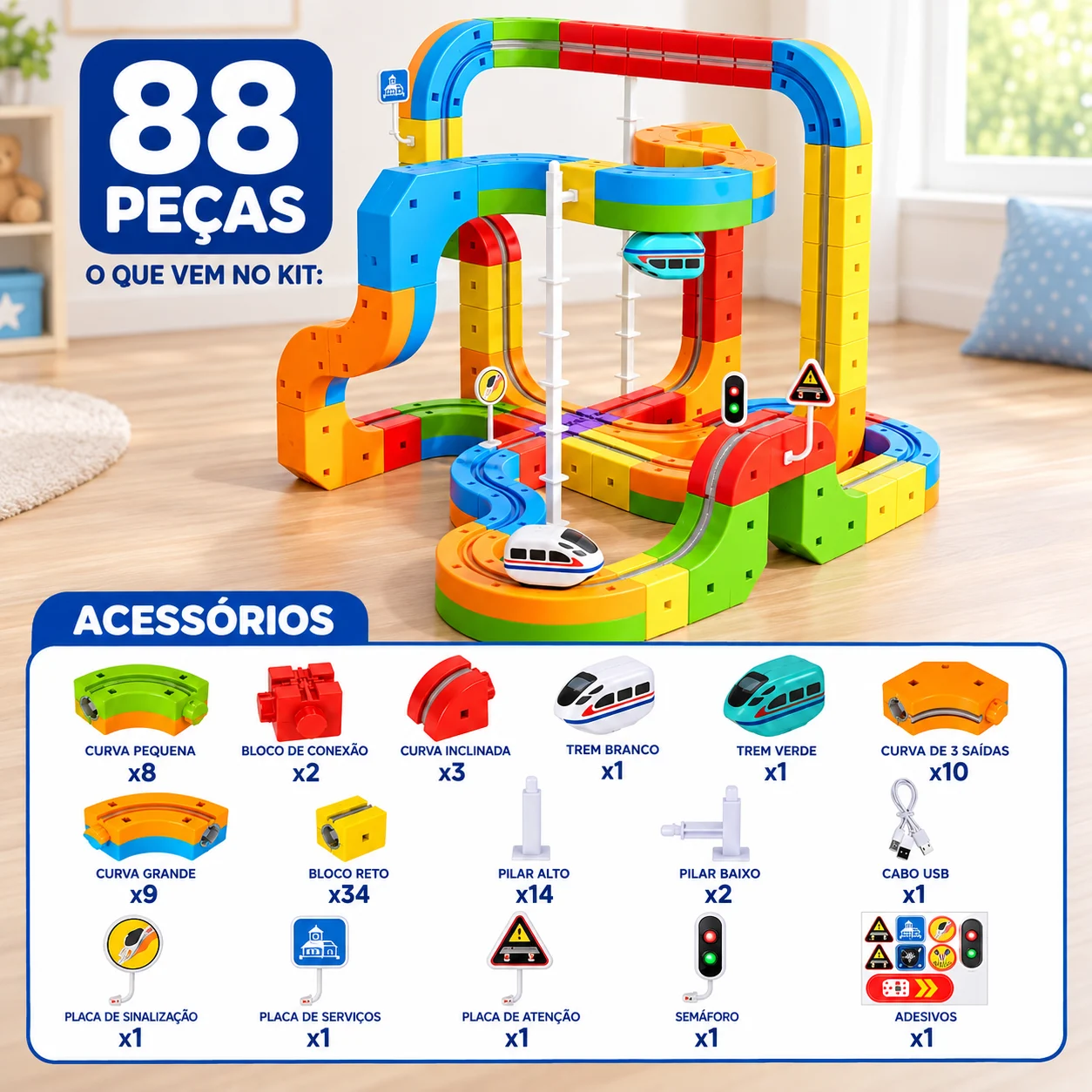 MagneticTrain™ – Pista Magnética de Aventuras — imagem 6