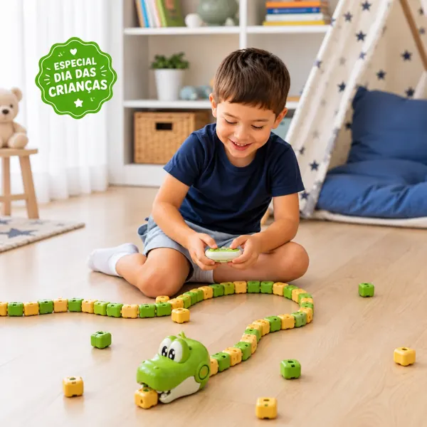 SnakeFun™ – Jogo Interativo | Kit 2 Cobrinhas + 2 Controles